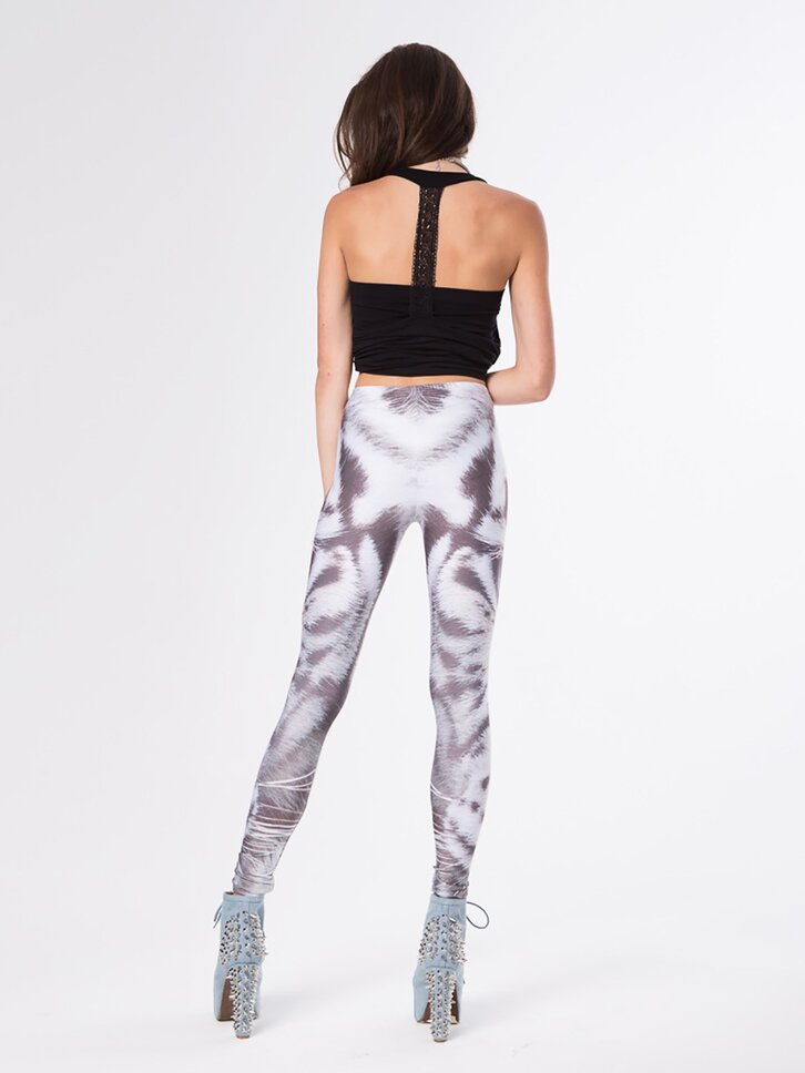 Wyprzedaż Ladies' Stretch Leggings White Tiger