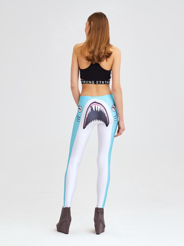 Ladies' Stretch Leggings Blue Shark