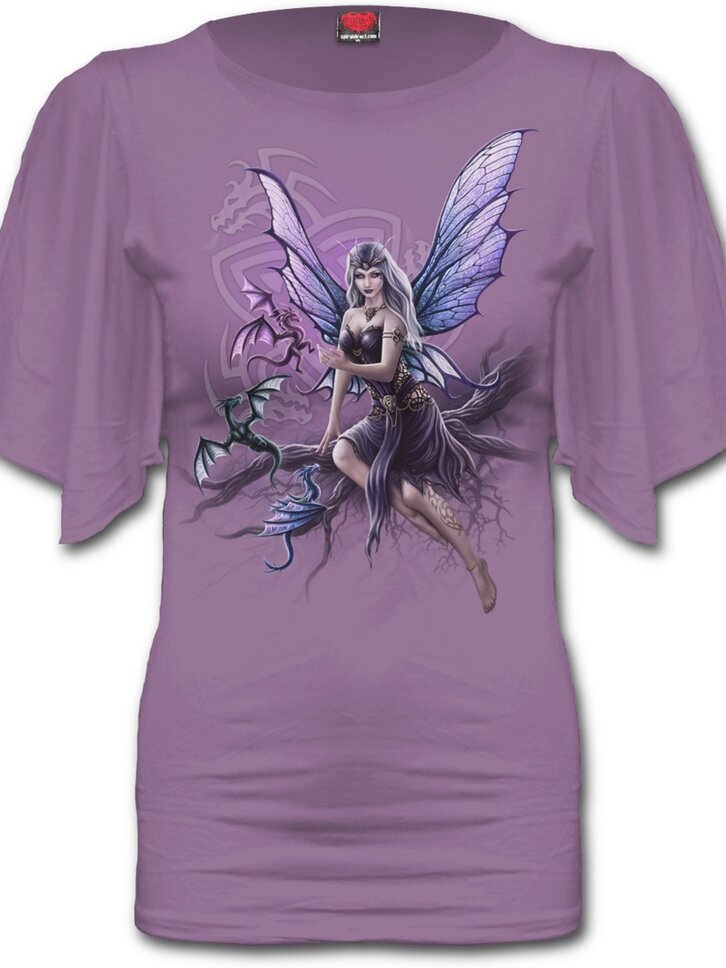 Pre dokonalý a originálny outfit Ladies' Frill T-shirt with design Dragon Fairy