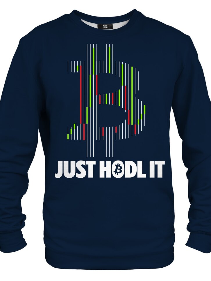 Eredeti ajándék a Dedolestől Pulóver kapucni nélkül Just hodl Bitcoin