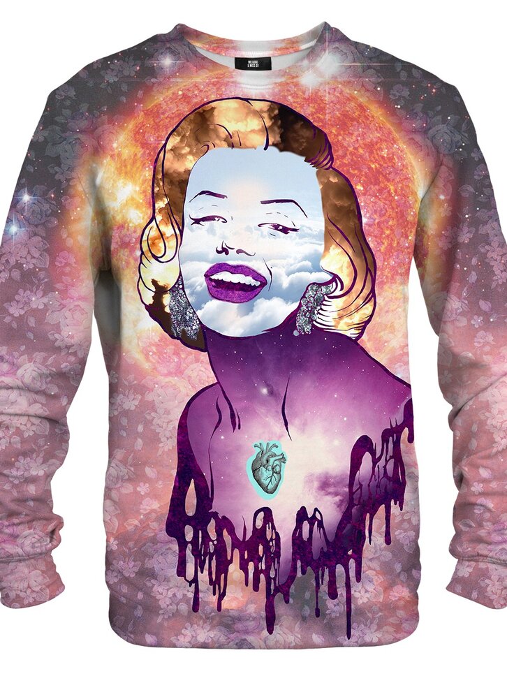 Hľadáte originálny a nezvyčajný darček? Obdarovaného zaručene prekvapí Mikina bez kapucne Marilyn Monroe