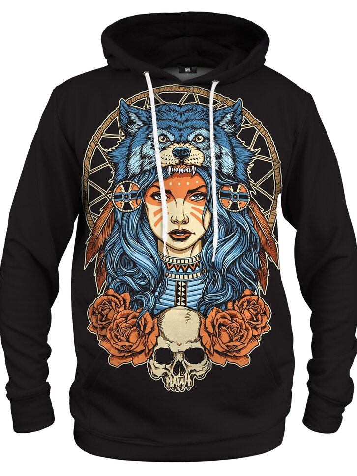 Eredeti ajándék a Dedolestől Pulóver kapucnival Farkas nő