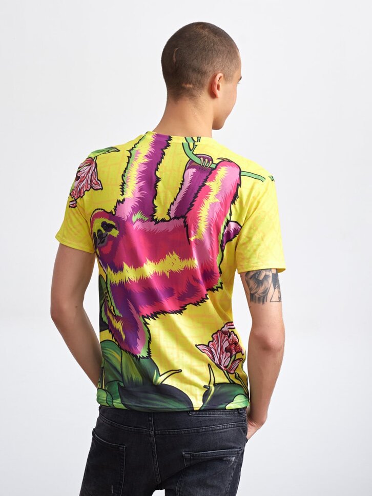 Geschenk von Dedoles T-Shirt mit kurzen Ärmeln Zeichentrick Faultier