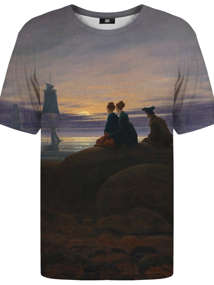 Výnimočný darček od Dedoles Tričko s krátkym rukávom Východ mesiaca pri mori