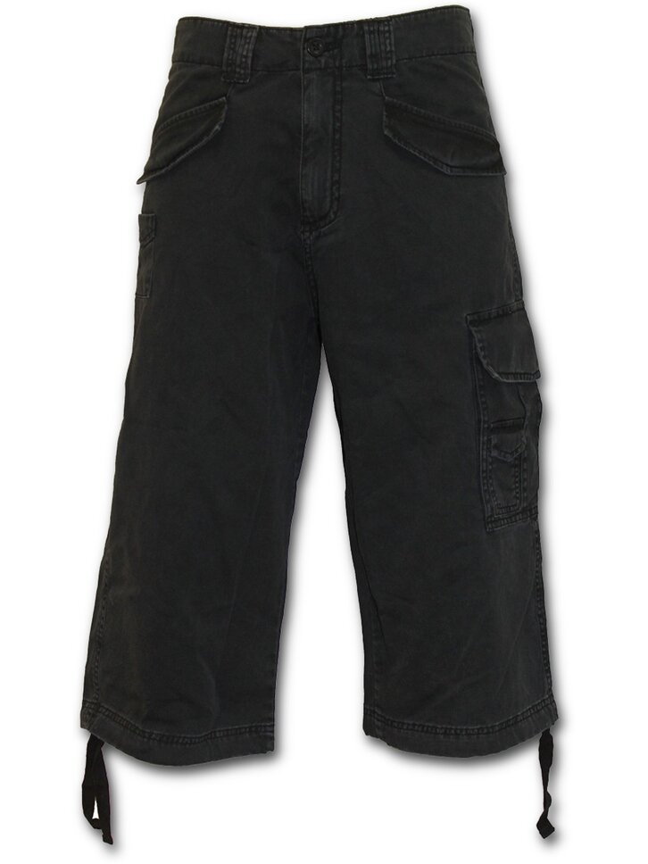 Tip na darček Pánske nohavice - trojštvrťové s motívom Čierna