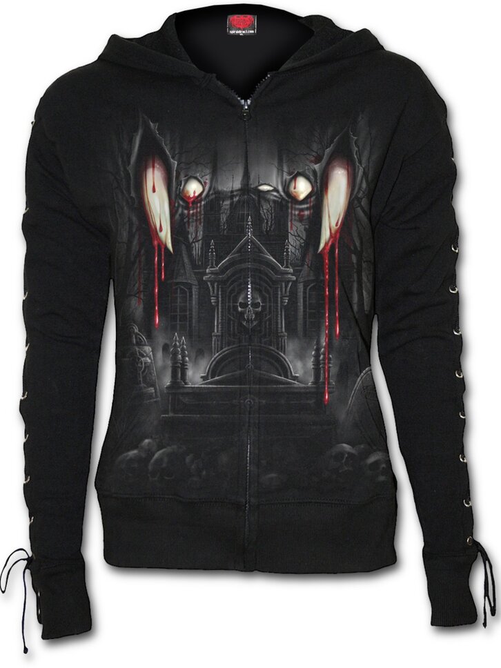 Tip na darček Dámska mikina s viazaním Vampíri kríž