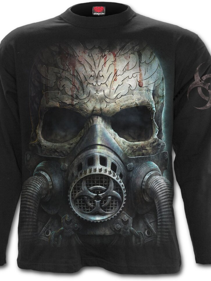 Szerezzen magának örömet ezzel a Dedoles darabbal Hosszú ujjú póló Koponya maszkal motívummal