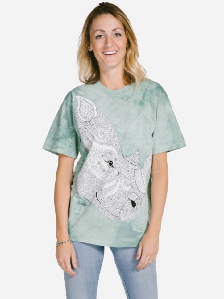Lifestyle foto Mandala Colouring T-shirt Rhino
