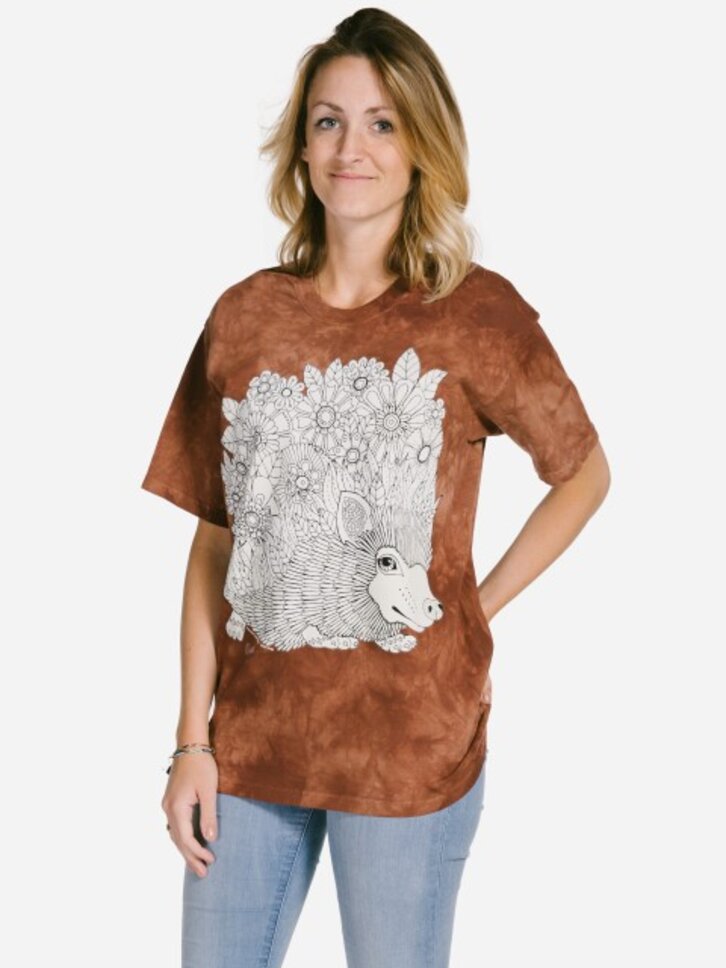 Geschenk von Dedoles Mandala Ausmal T-Shirt Igel