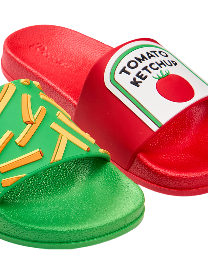 Sleva Veselé dětské pantofle Hranolky s kečupem