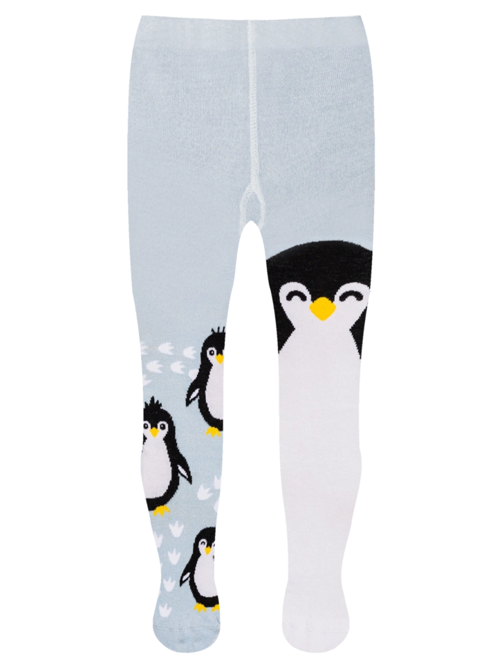 Sleva Veselé dětské punčošky Zimní tučňák