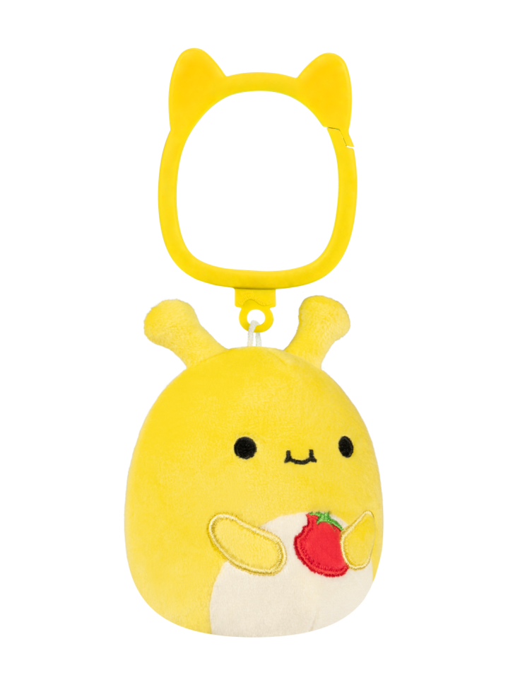 Tip na darček Portachiavi Squishmallows Zarina la lumaca giallo banana, 9 cm