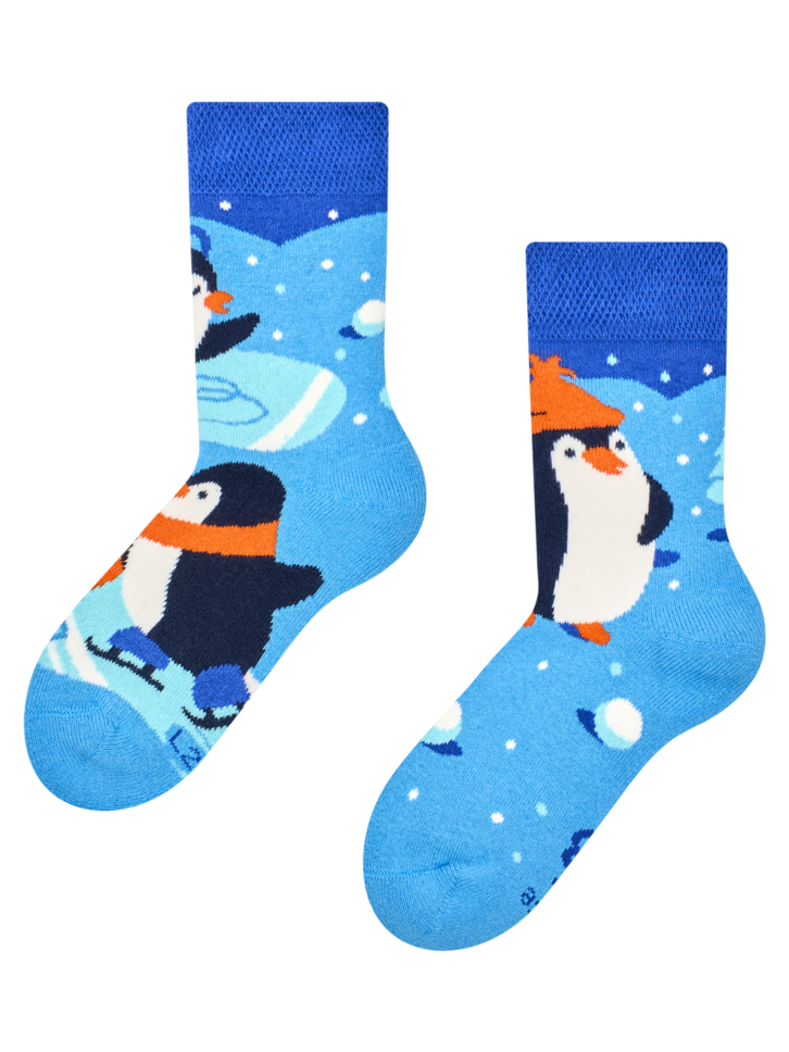 ОТСТЪПКА Детски топли чорапи Пингвини на кънки