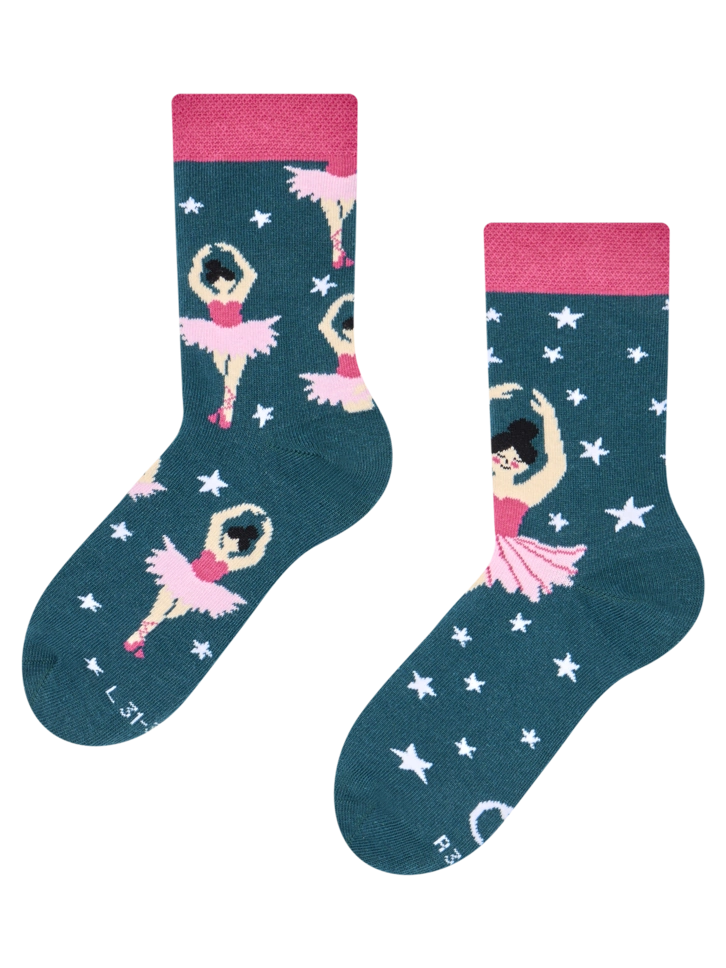 pro dokonalý a originální outfit Veselé dětské ponožky Balerína