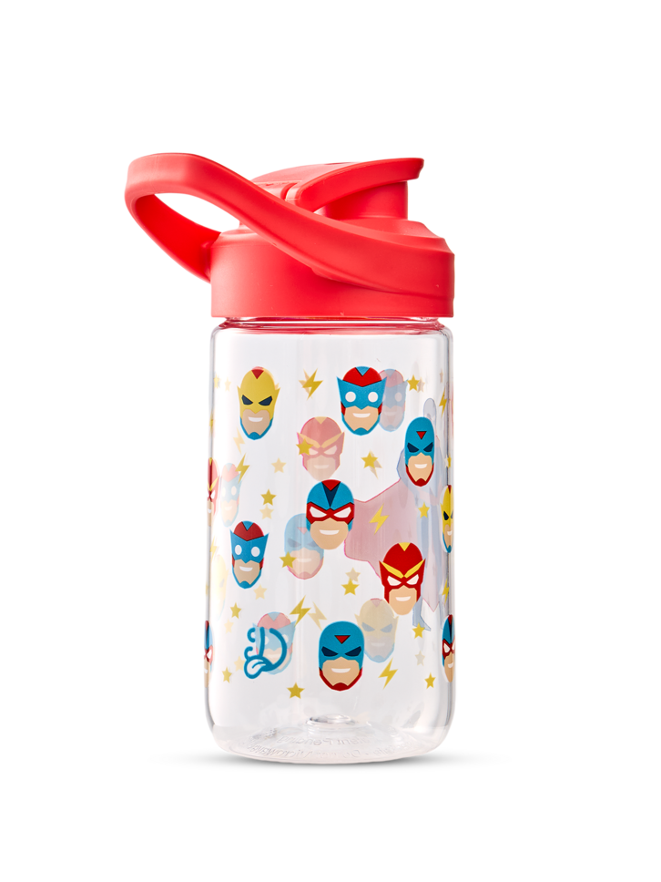 pro dokonalý a originální outfit Veselá nápojová láhev Superhrdina 470 ml