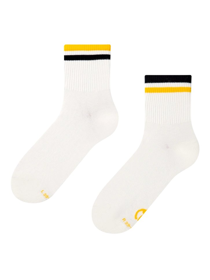 Výpredaj Crewsokken Gele en zwarte strepen