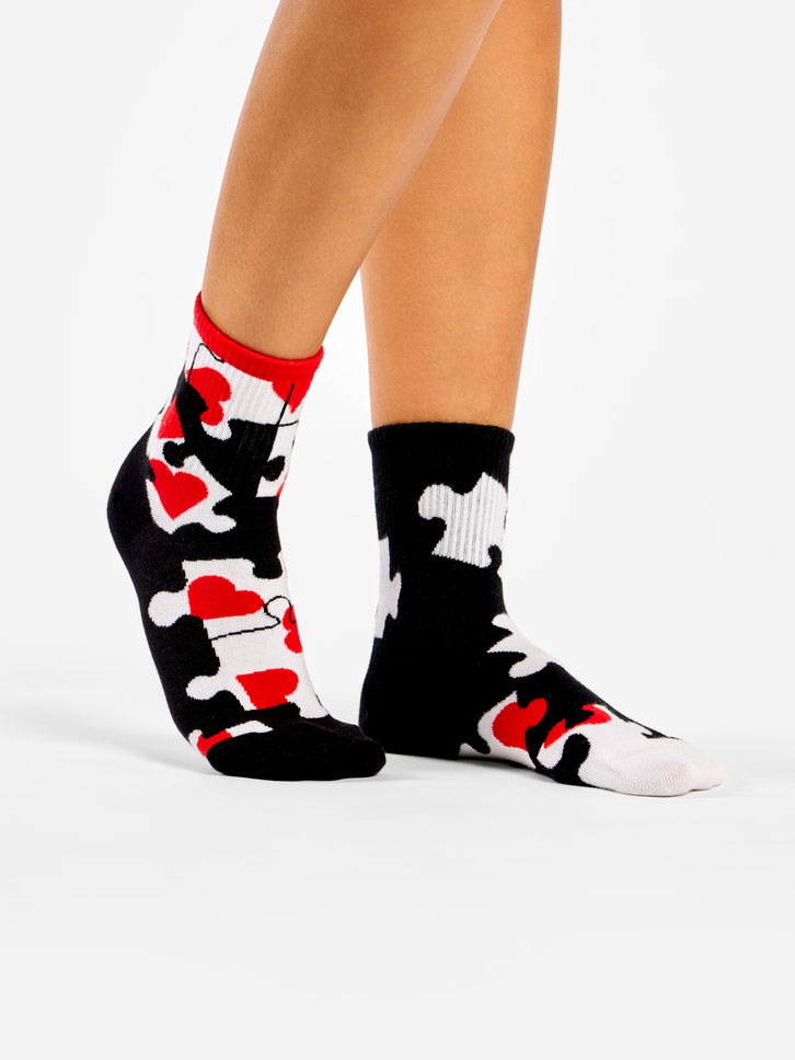 Tip na darček Calzini Buonumore a metà polpaccio Puzzle a cuore