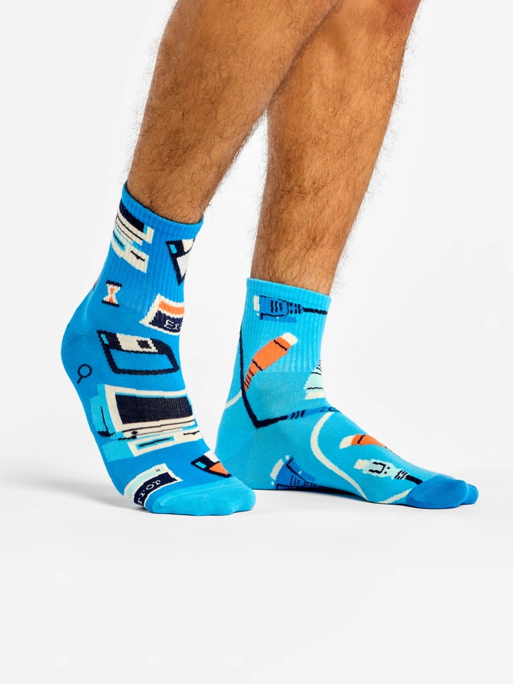 pro dokonalý a originální outfit Veselé lýtkové ponožky Retro IT