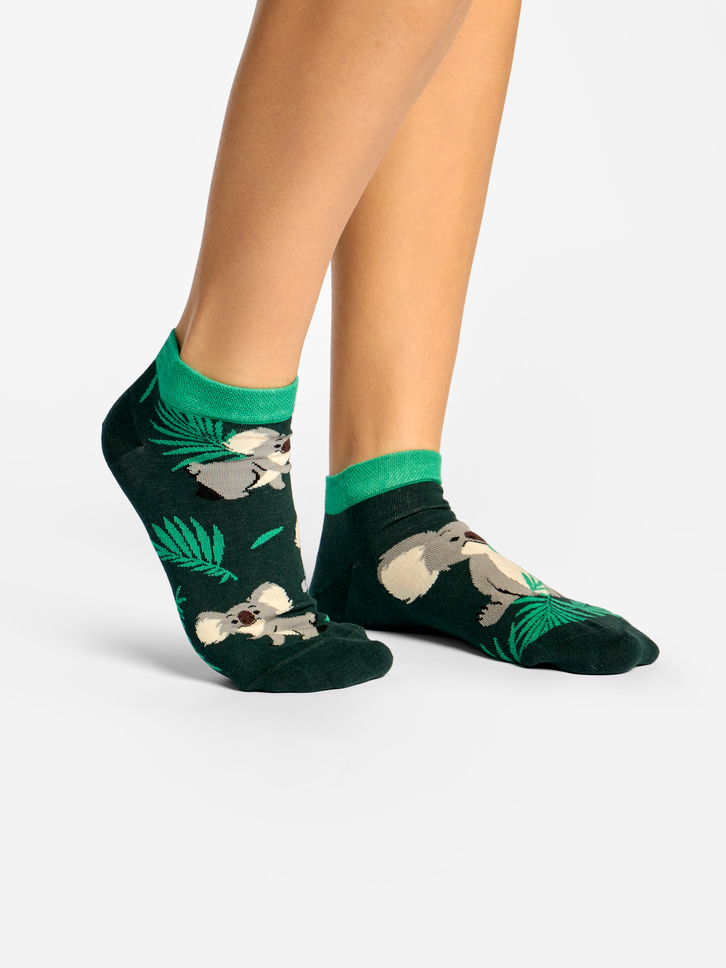 Kiárusítás Vidám bokazokni Koala és levelek