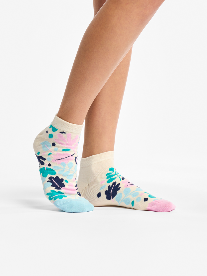 Pre dokonalý a originálny outfit Calzini alla caviglia Buonumore Foglie turchesi