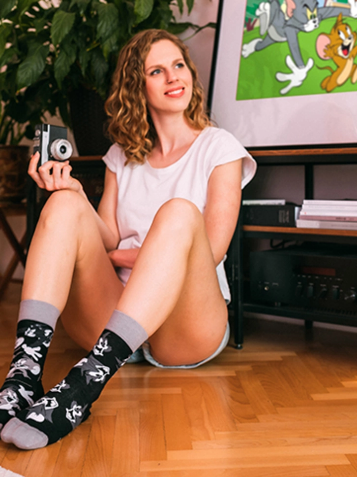 Hledáte originální a neobvyklý dárek? Obdarovaného zaručeně překvapí Veselé ponožky Tom a Jerry ™ Honička