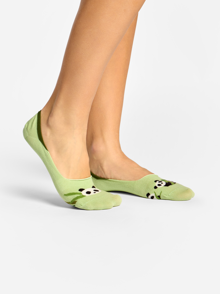 Lifestyle foto Весели невидими чорапи Панди и бамбук