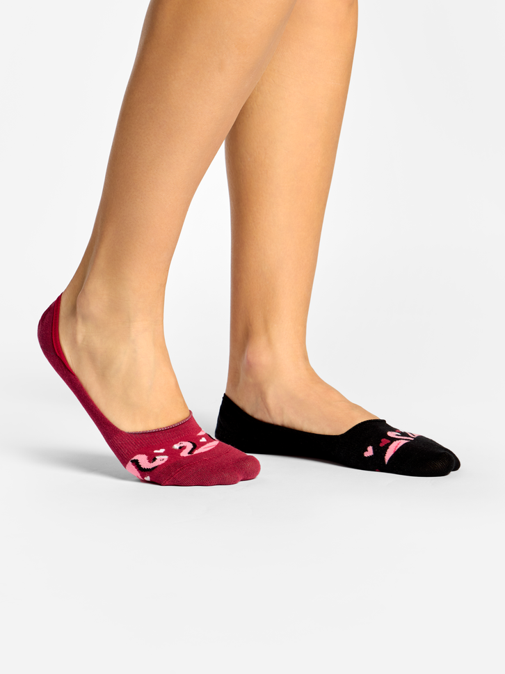 Výpredaj Весели невидими чорапи Фламинго и сърца