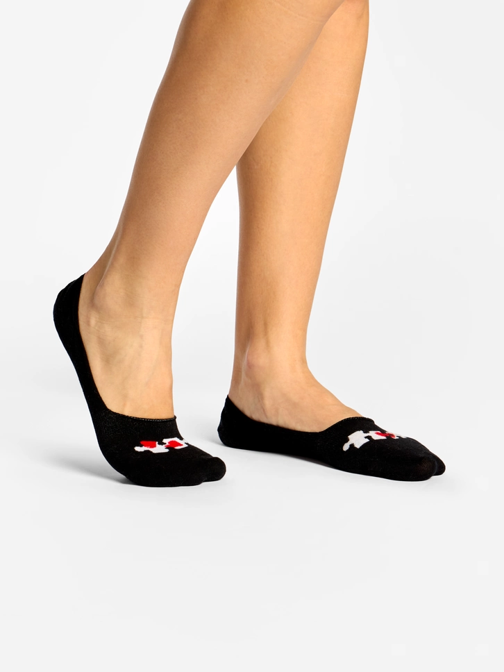 Pre dokonalý a originálny outfit Živahne skrite nizke nogavice Srčaste puzzle