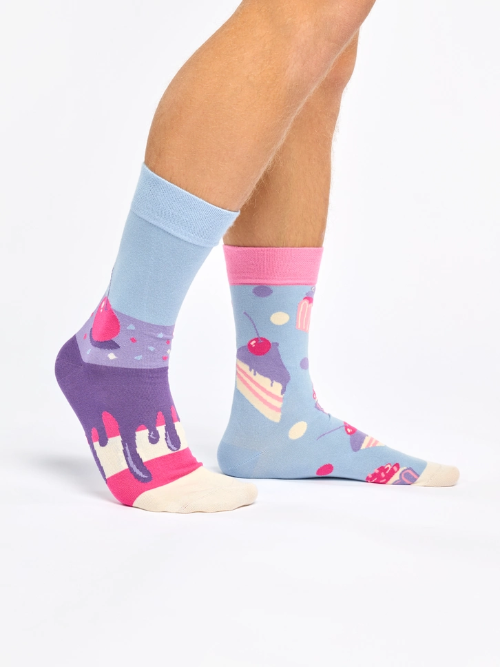 Pre dokonalý a originálny outfit Chaussettes rigolotes en fibres de bambou Gâteau