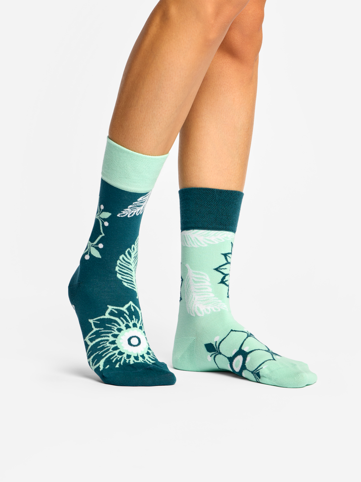 Kedvezmény Vidám zokni Mandala és levelek