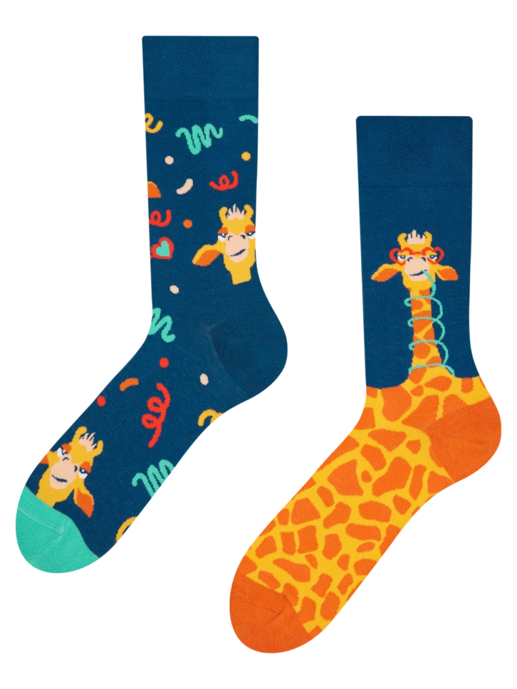 Pre dokonalý a originálny outfit Živahne nogavice Smešna žirafa