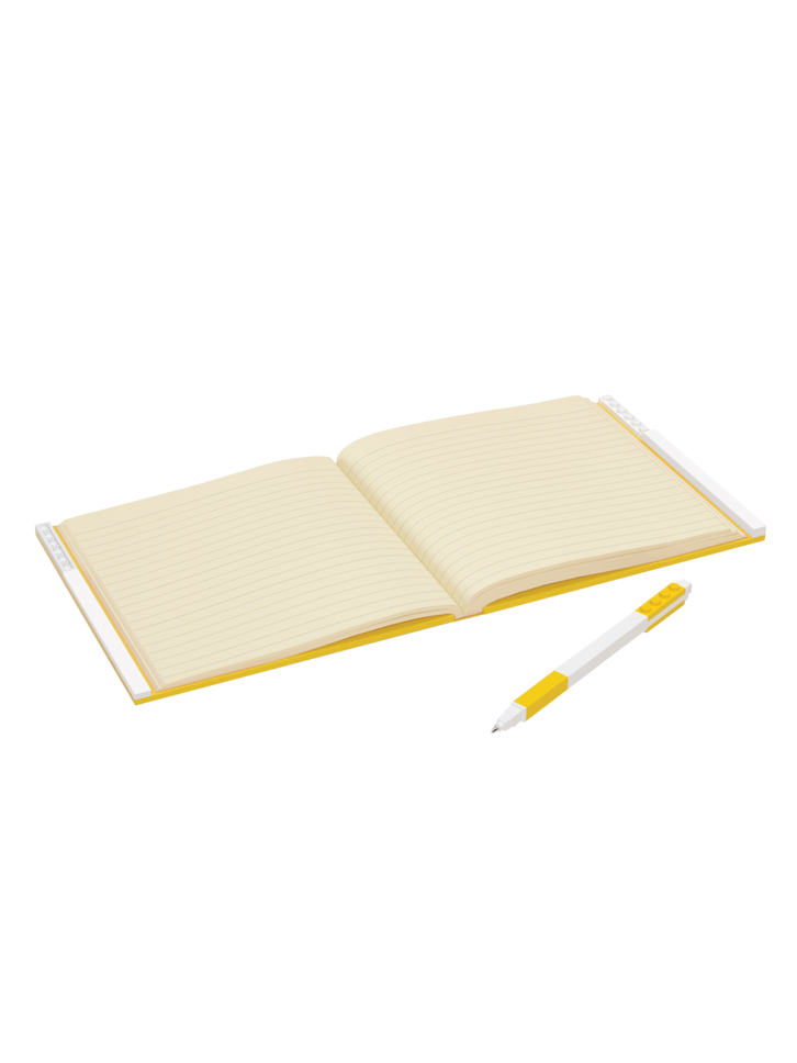 Original gift LEGO 2.0 Locking Notebook with Gel Pen Yellow