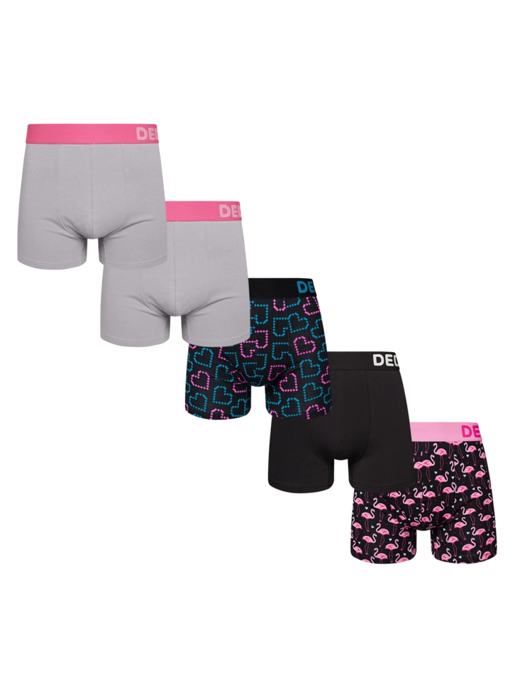 Wyprzedaż 5 par bokserek męskich — Neon pop