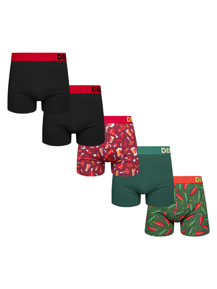 Pre dokonalý a originálny outfit Комплект 5 броя мъжки боксерки – Пикантност