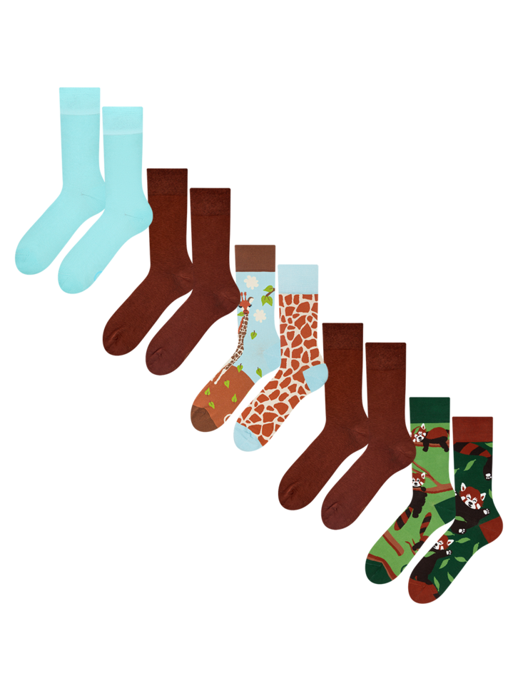 Výnimočný darček od Dedoles Комплект от 5 чифта чорапи – Диви стъпки