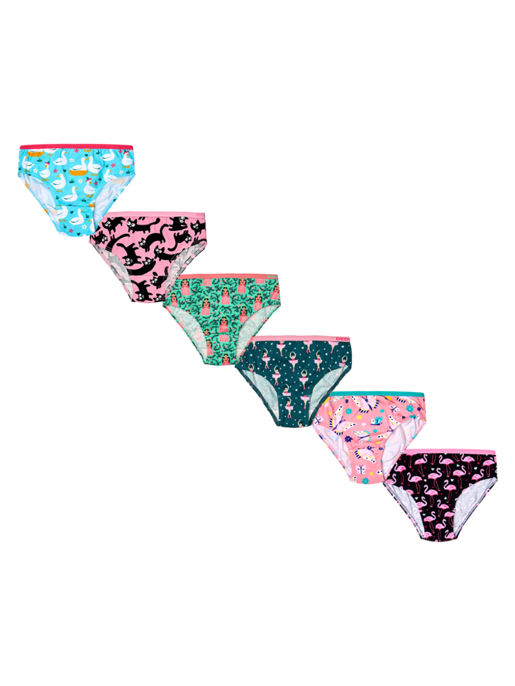 Lifestyle foto Confezione da 6 slip da bambina - Mondo magico