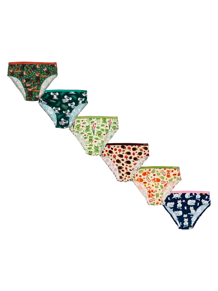 Potešte sa týmto kúskom Dedoles Set 6 dievčenských nohavičiek - Zvierací svet