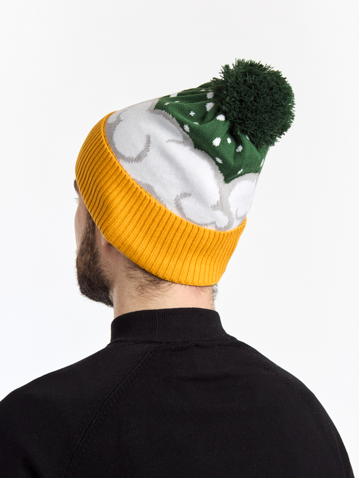 Ajándék tipp Vidám kötött sapka Egy pohár sör