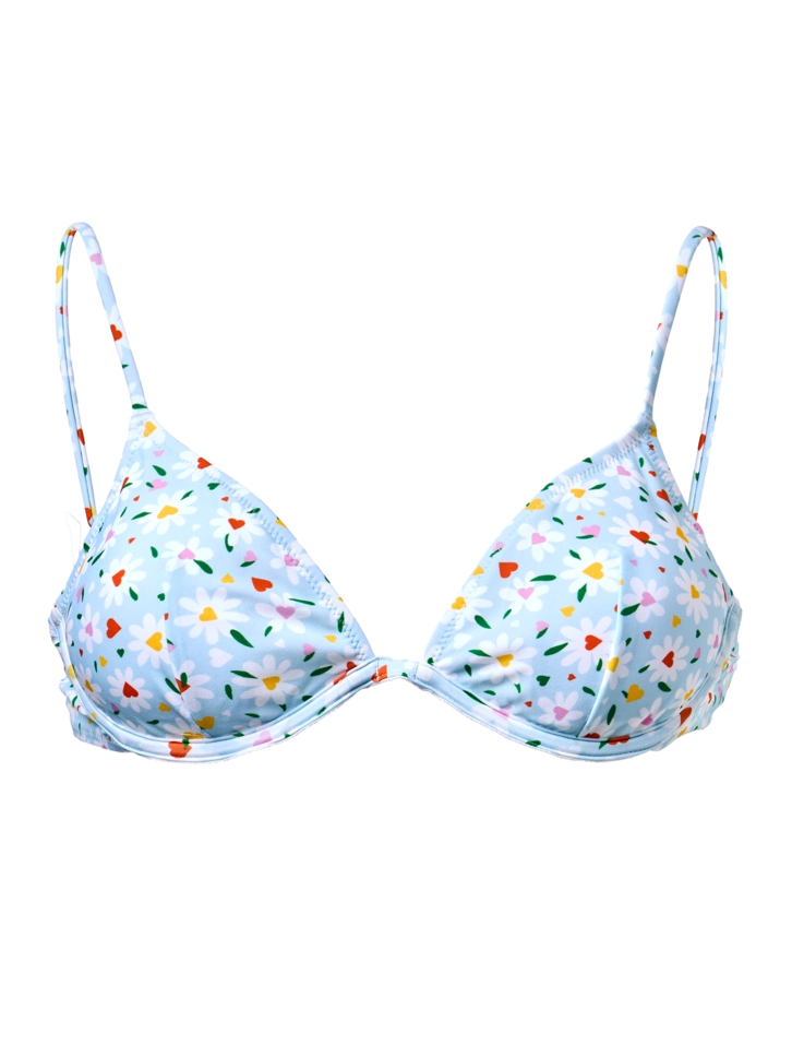 Foto Plavková podprsenka s kosticemi Srdíčka a sedmikrásky