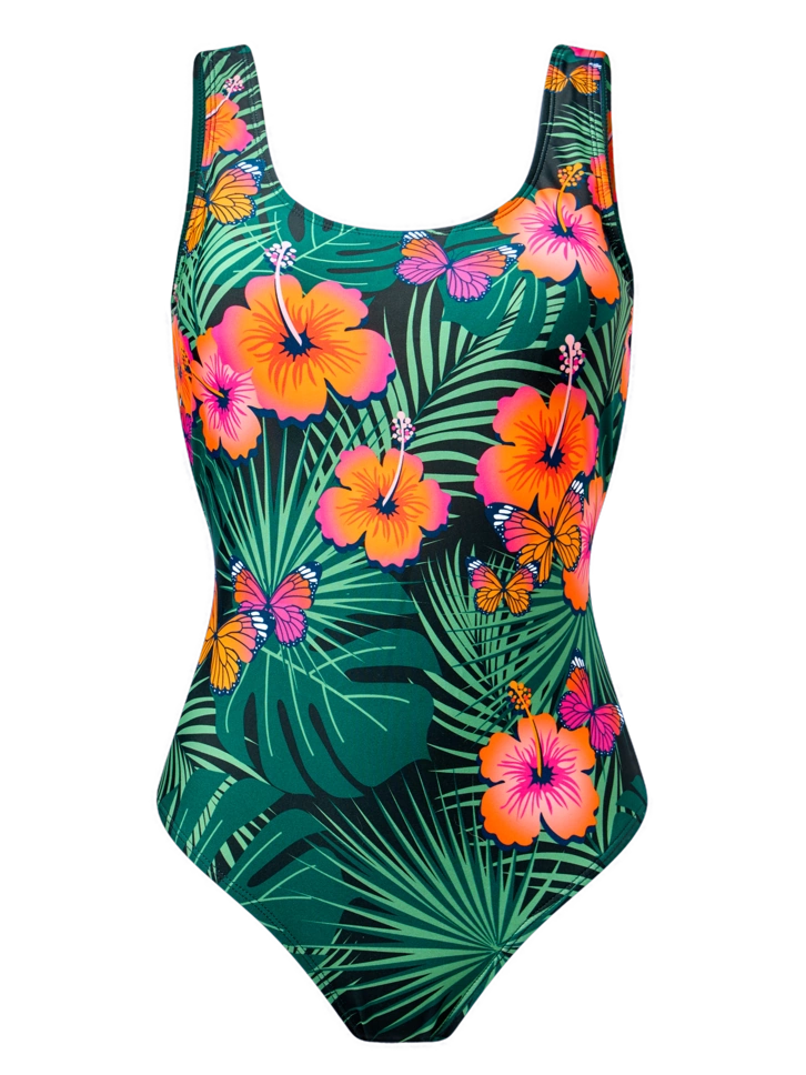 Tip na dárek Veselé dámské jednodílné plavky Ibišek