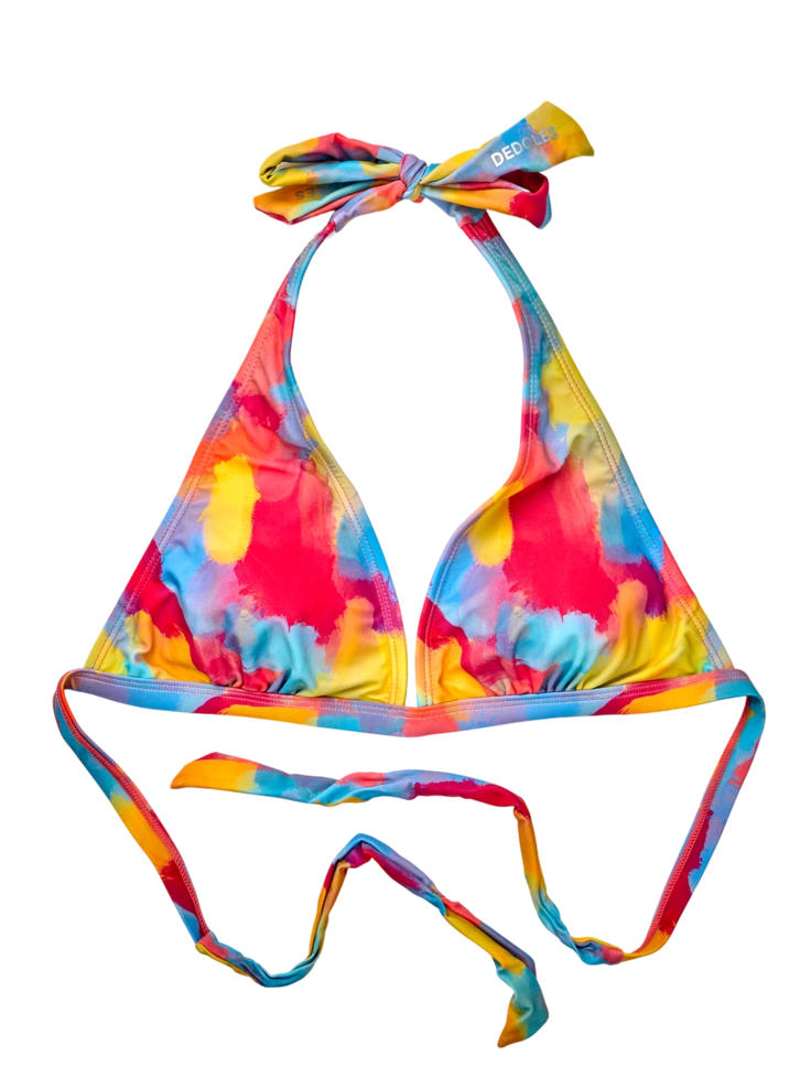 Foto Veselý vrchní díl plavek Barevná abstrakce