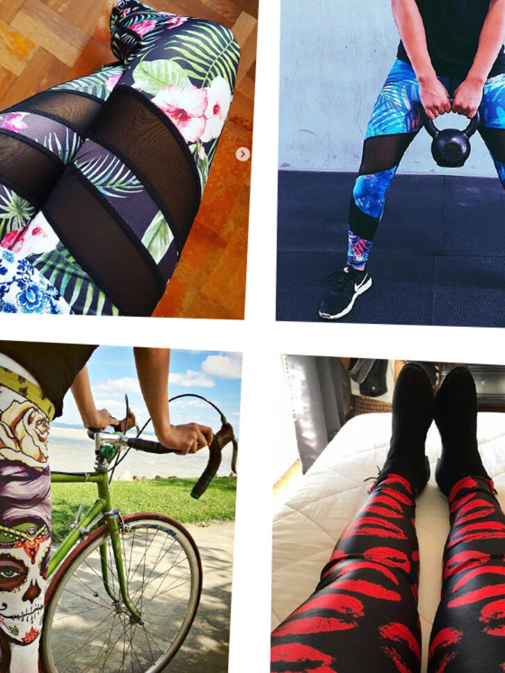 Výpredaj Dámske elastické legíny Páv