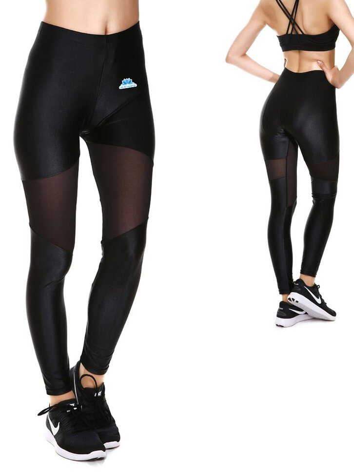 Lifestyle foto Dámske elastické legíny so sieťkou Foxy