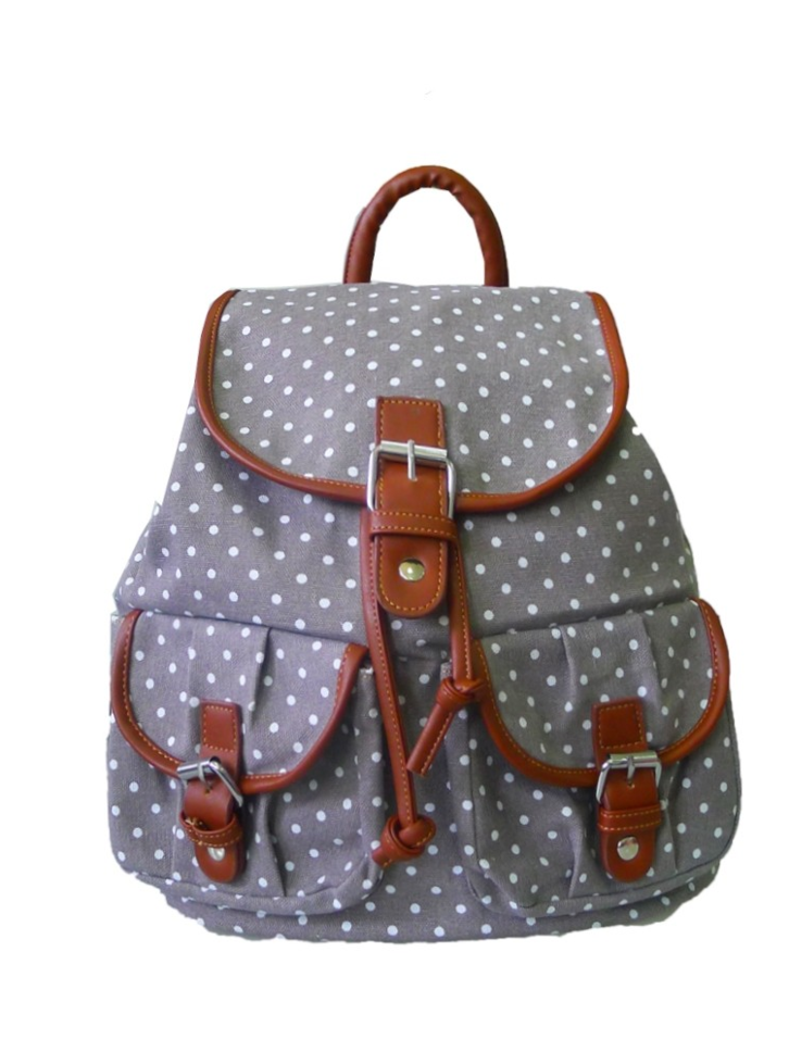 für ein vollkommenes und originelles Outfit Beutel Grau Gepunktet