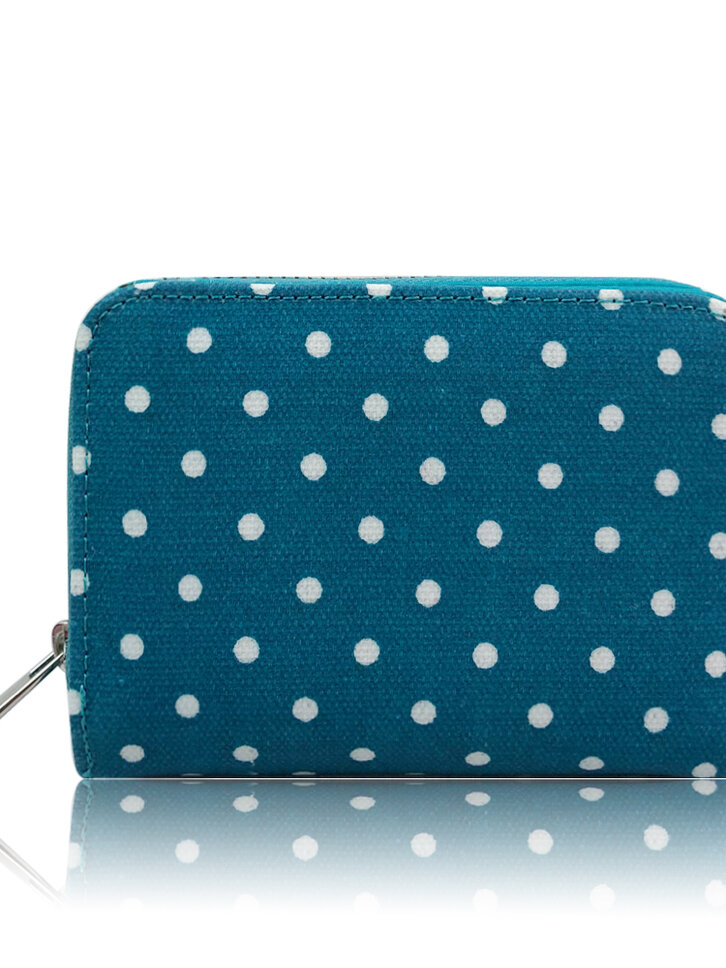 Zľava Modrá bodkovaná peňaženka