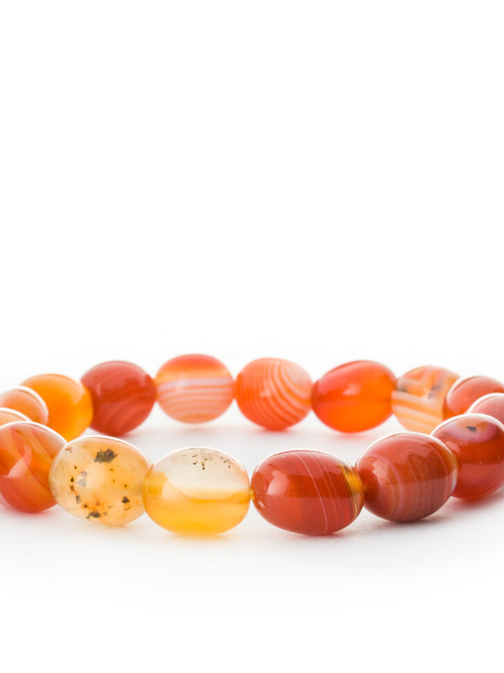 Pre dokonalý a originálny outfit Náramok Karneol nugety - kameň ambicií