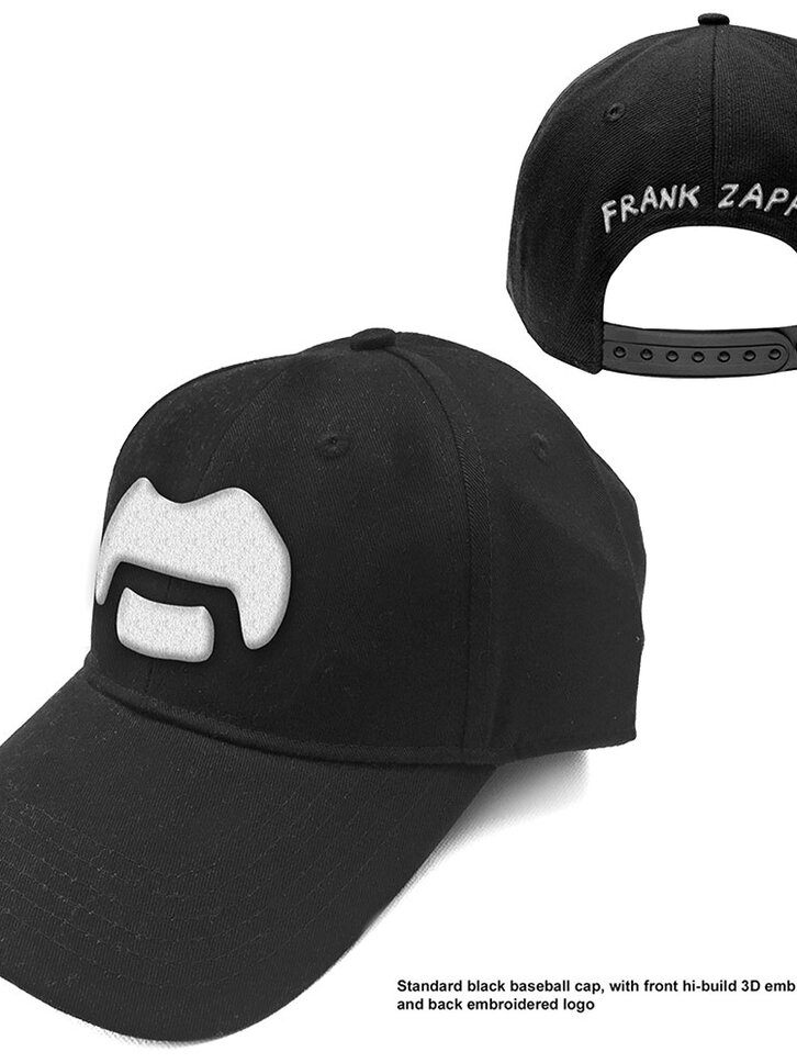 Hľadáte originálny a nezvyčajný darček? Obdarovaného zaručene prekvapí Čierna šiltovka Frank Zappa White Moustache