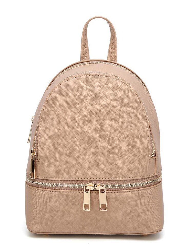 Lifestyle foto Béžový ruksak z PU kože Fifi