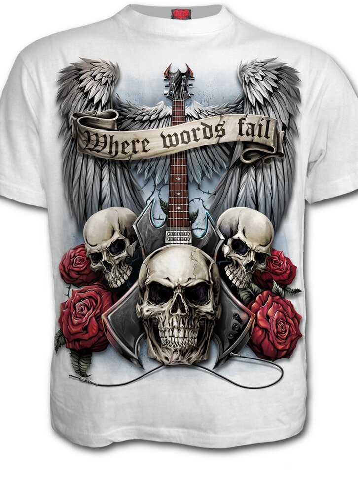 Pre dokonalý a originálny outfit Biele tričko Music speaks