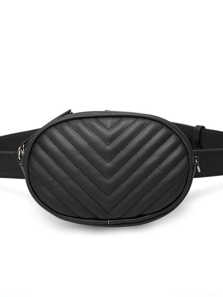 Geschenktipp Nierentasche mit Steppmotiv Schwarz